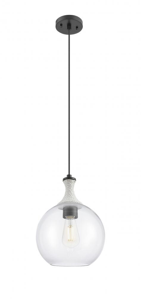 Astor - 1 Light - 10 inch - Matte Black - Cord hung - Mini Pendant
