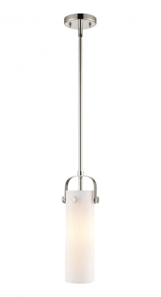 Pilaster II Cylinder - 1 Light - 12 inch Long Glass - Polished Nickel - Pendant