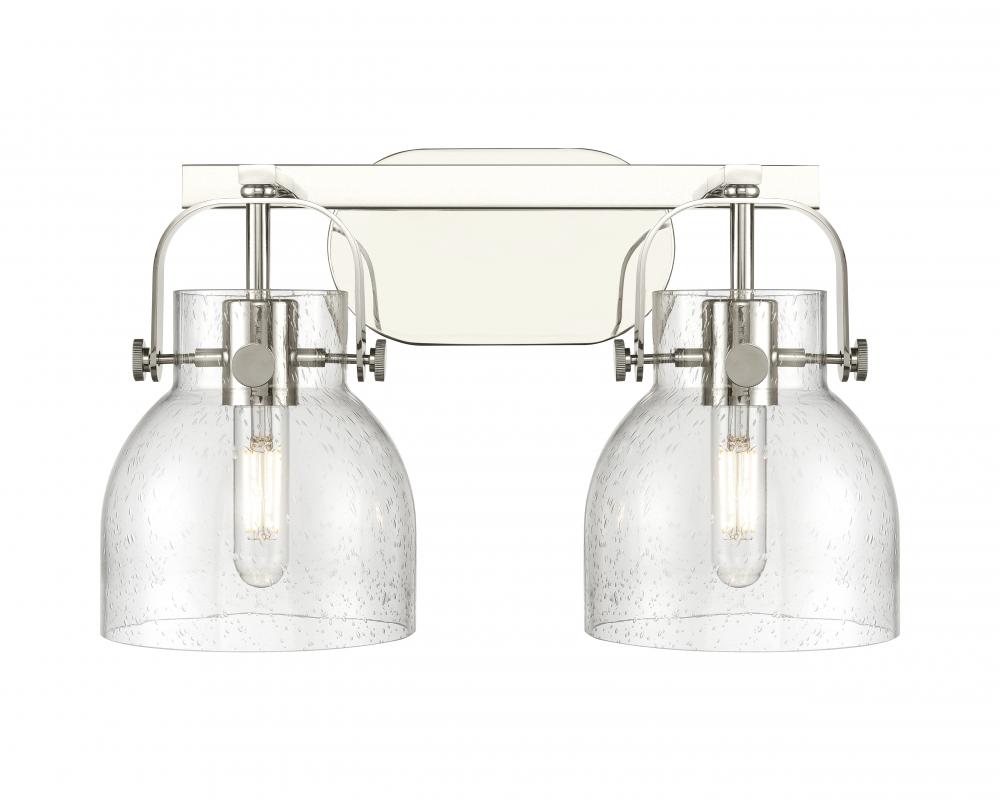 Pilaster II Bell - 2 Light - 17 inch - Polished Nickel - Bath Vanity Light