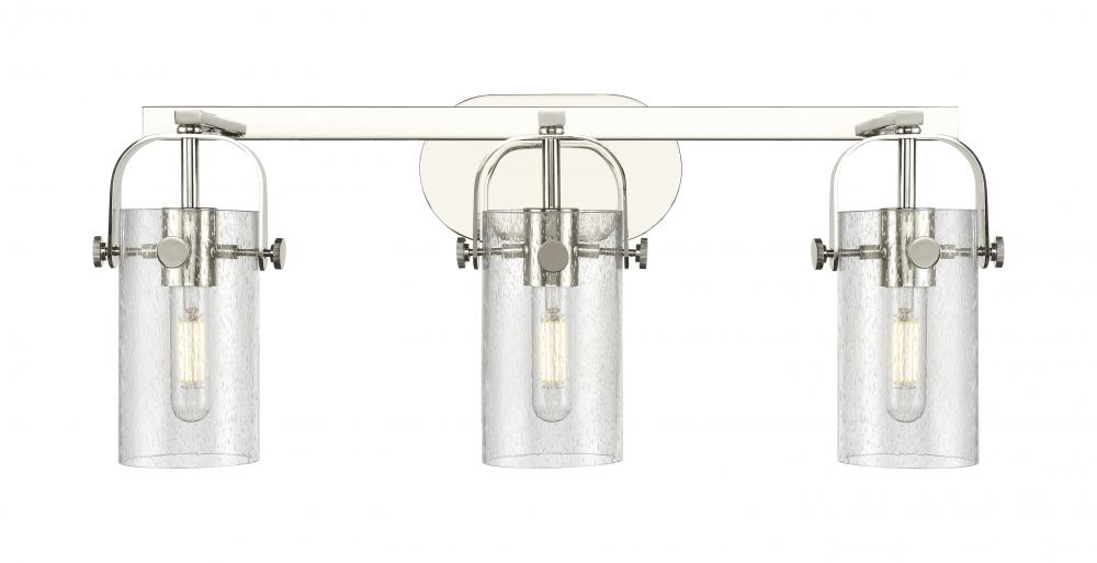 Pilaster II Cylinder - 3 Light - 25 inch - Polished Nickel - Bath Vanity Light