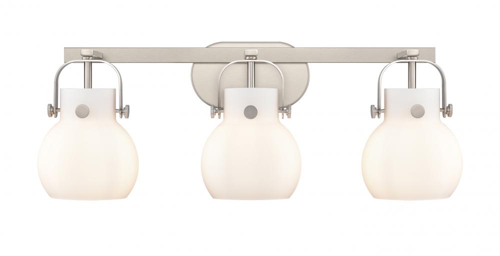 Pilaster II Sphere - 3 Light - 27 inch - Satin Nickel - Bath Vanity Light