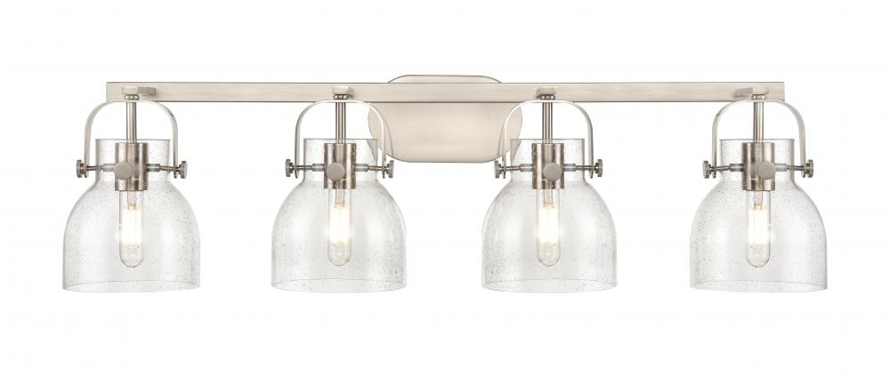 Pilaster II Bell - 4 Light - 37 inch - Satin Nickel - Bath Vanity Light
