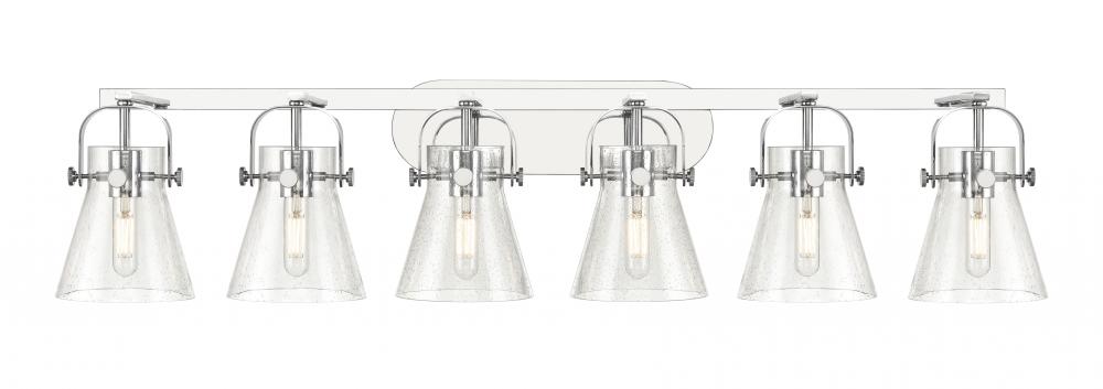 Pilaster II Cone - 6 Light - 46 inch - Polished Chrome - Bath Vanity Light