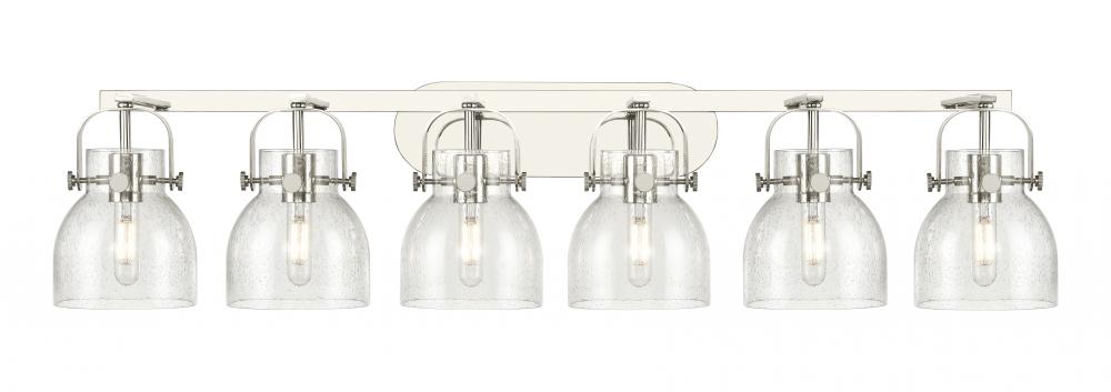 Pilaster II Bell - 6 Light - 46 inch - Polished Nickel - Bath Vanity Light