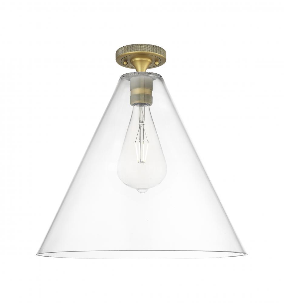 Crown Point - 1 Light - 16 inch - Brushed Brass - Flush Mount