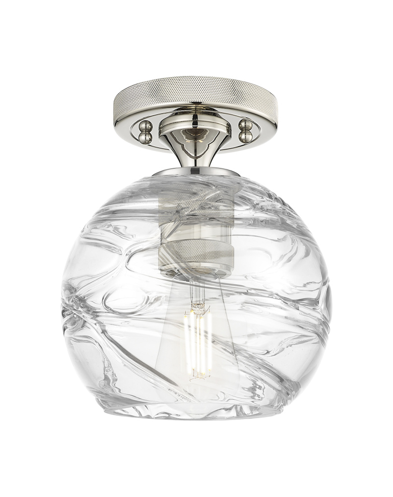 Crown Point - 1 Light - 6 inch - Polished Nickel - Flush Mount