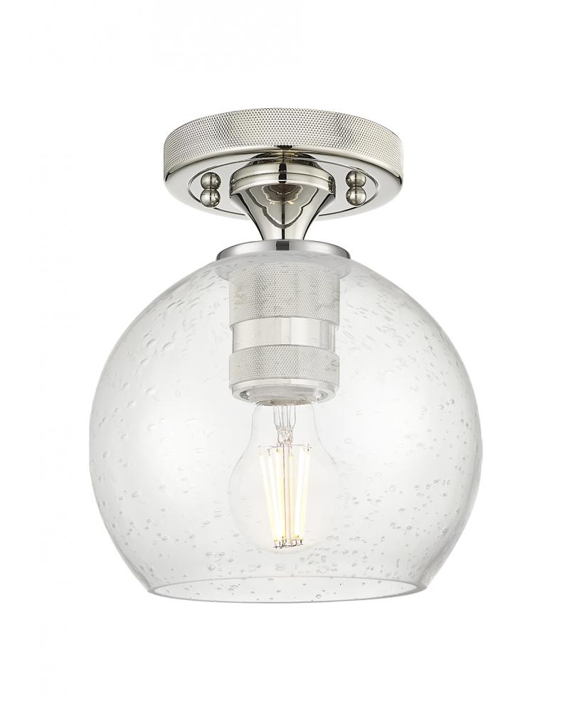 Crown Point - 1 Light - 6 inch - Polished Nickel - Flush Mount