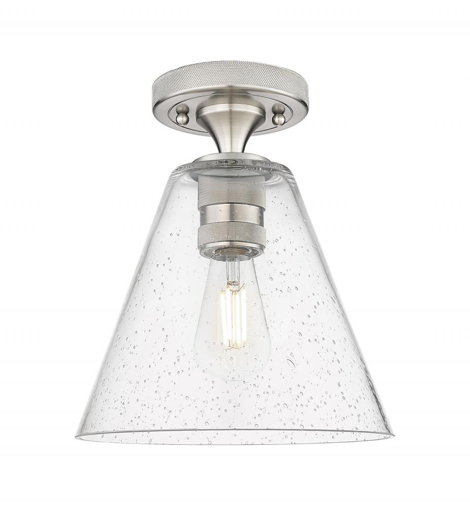 Crown Point - 1 Light - 8 inch - Satin Nickel - Flush Mount