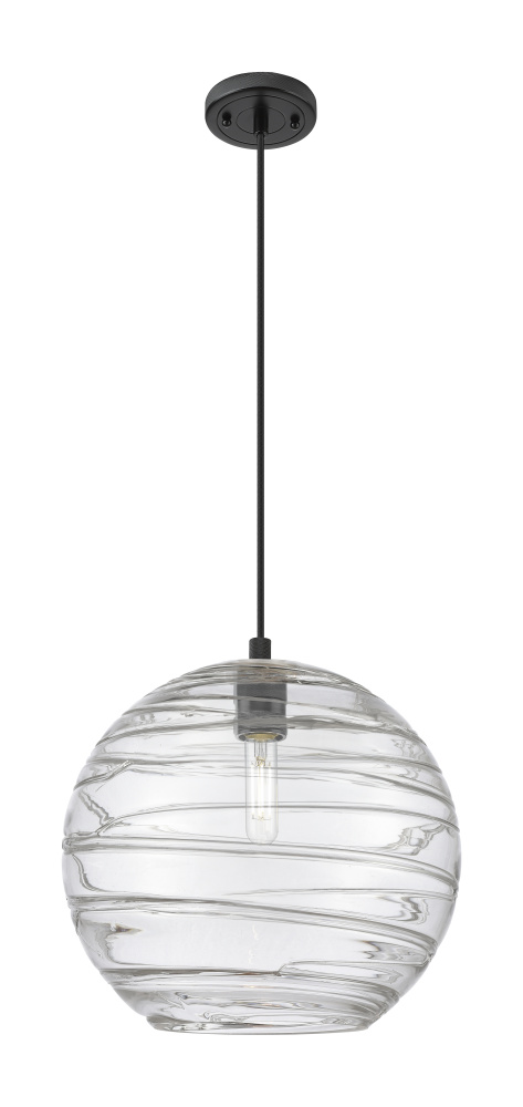 Crown Point - 1 Light - 12 inch - Matte Black - Pendant