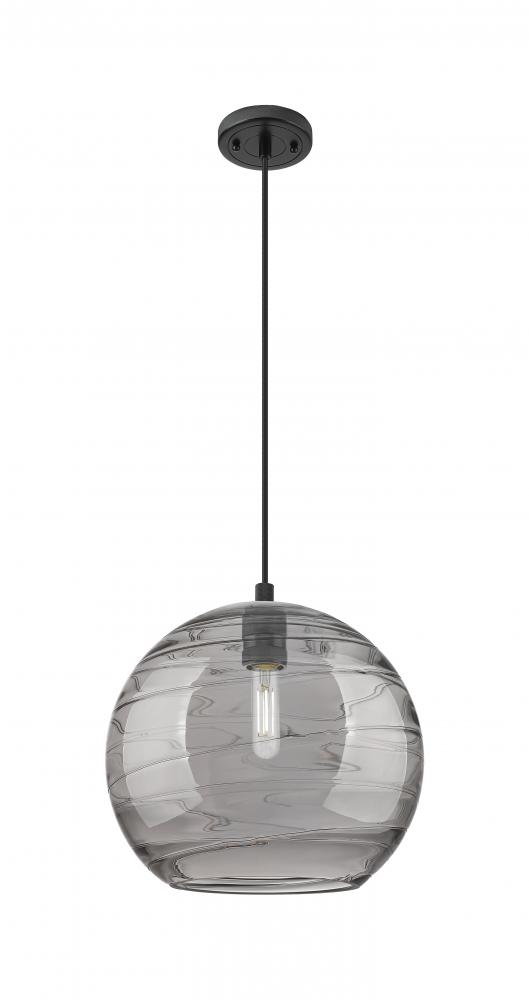 Crown Point - 1 Light - 12 inch - Matte Black - Pendant