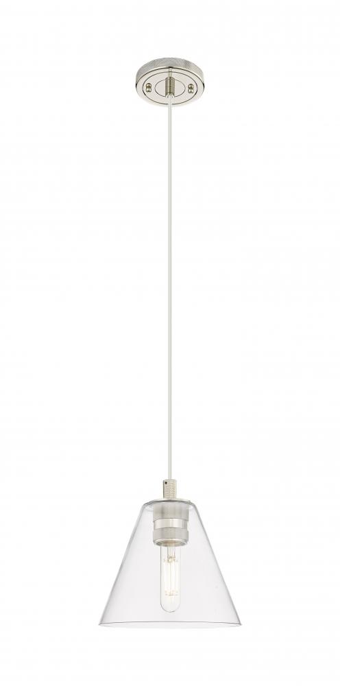 Crown Point - 1 Light - 8 inch - Polished Nickel - Pendant