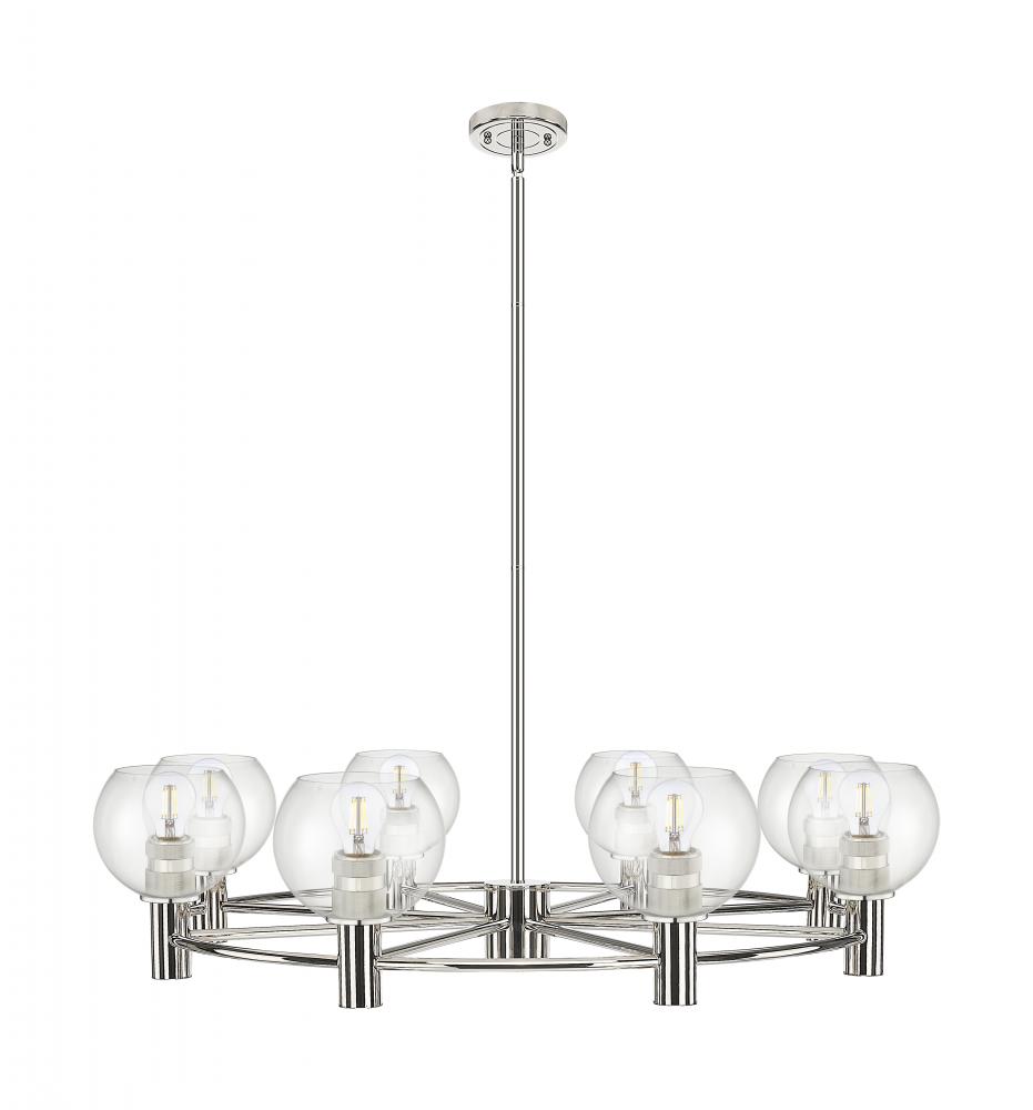 Crown Point - 8 Light - 36 inch - Polished Nickel - Chandelier