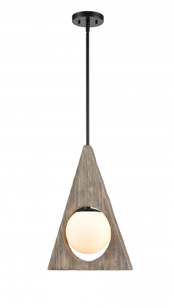 Maverick - 1 Light - 14 inch - Matte Black - Stem hung - Pendant