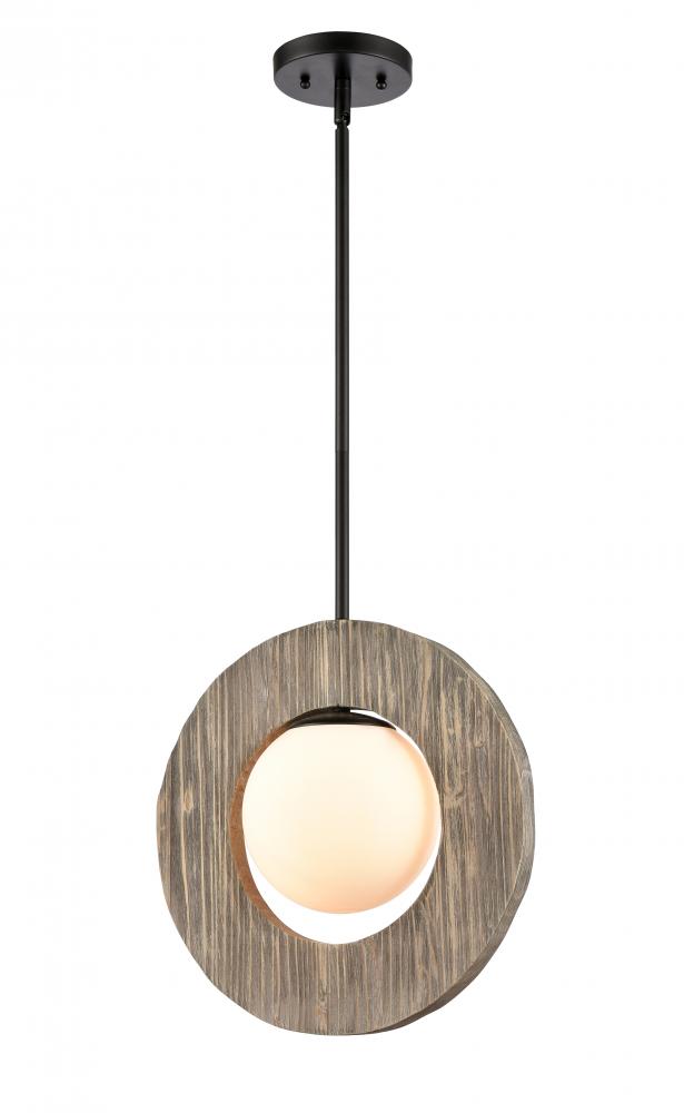 Maverick - 1 Light - 14 inch - Matte Black - Stem hung - Pendant