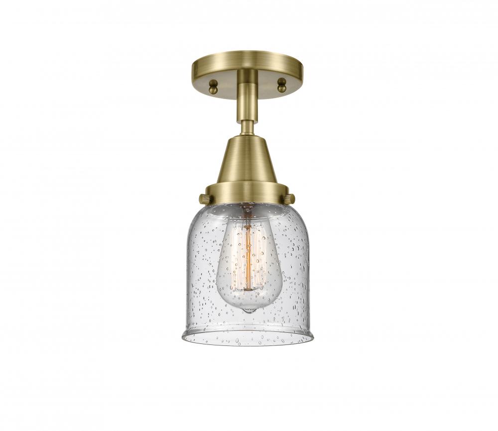 Bell - 1 Light - 5 inch - Antique Brass - Semi-Flush Mount