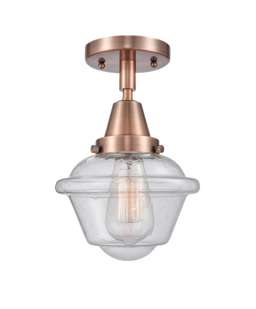 Oxford - 1 Light - 8 inch - Antique Copper - Semi-Flush Mount