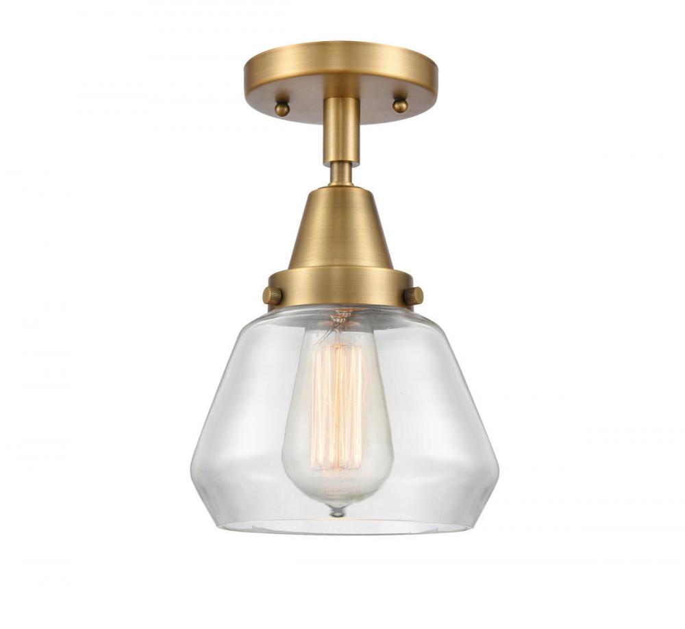 Fulton - 1 Light - 7 inch - Brushed Brass - Semi-Flush Mount