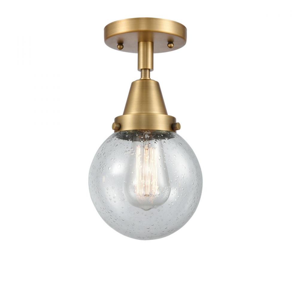 Beacon - 1 Light - 6 inch - Brushed Brass - Semi-Flush Mount