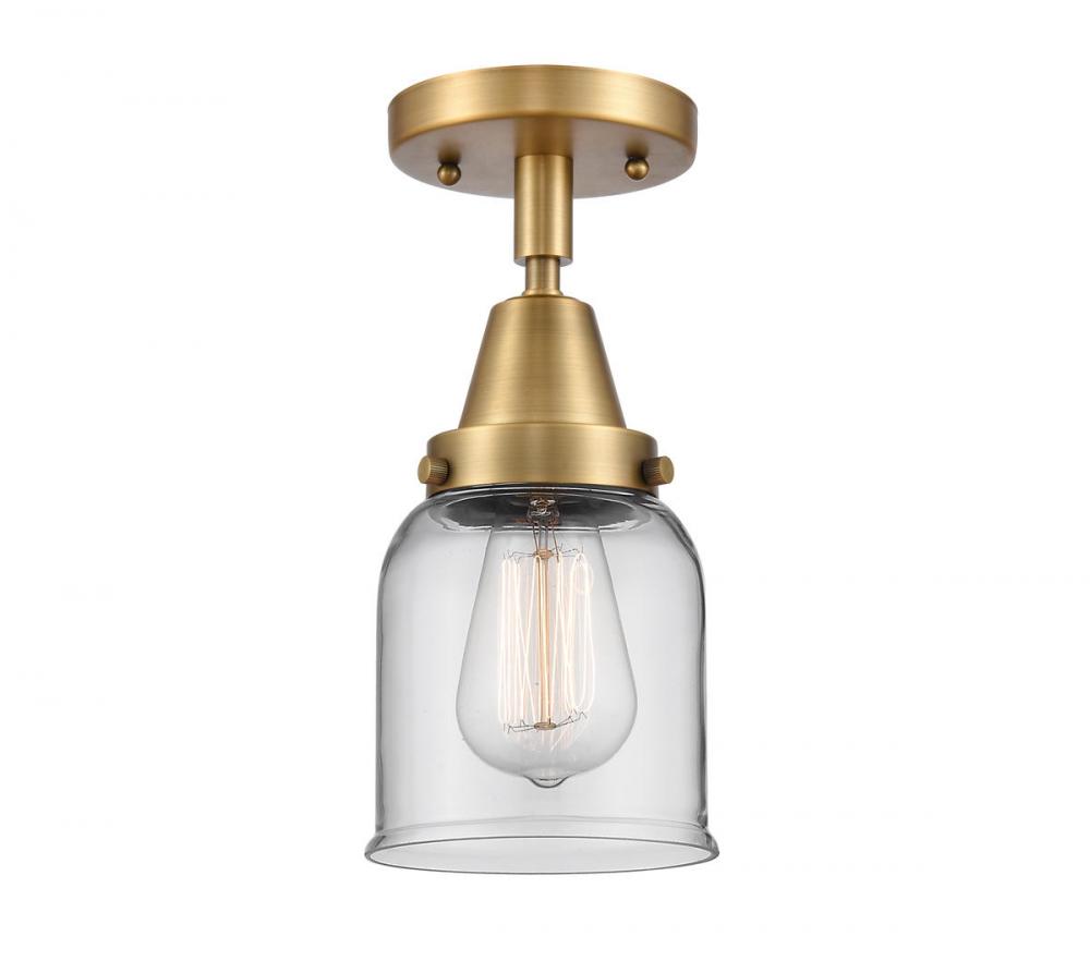 Bell - 1 Light - 5 inch - Brushed Brass - Semi-Flush Mount