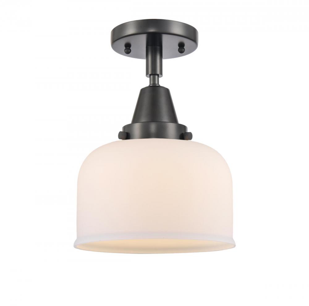 Bell - 1 Light - 8 inch - Matte Black - Semi-Flush Mount