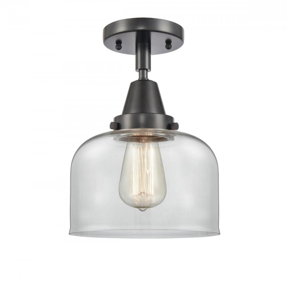 Bell - 1 Light - 8 inch - Matte Black - Semi-Flush Mount