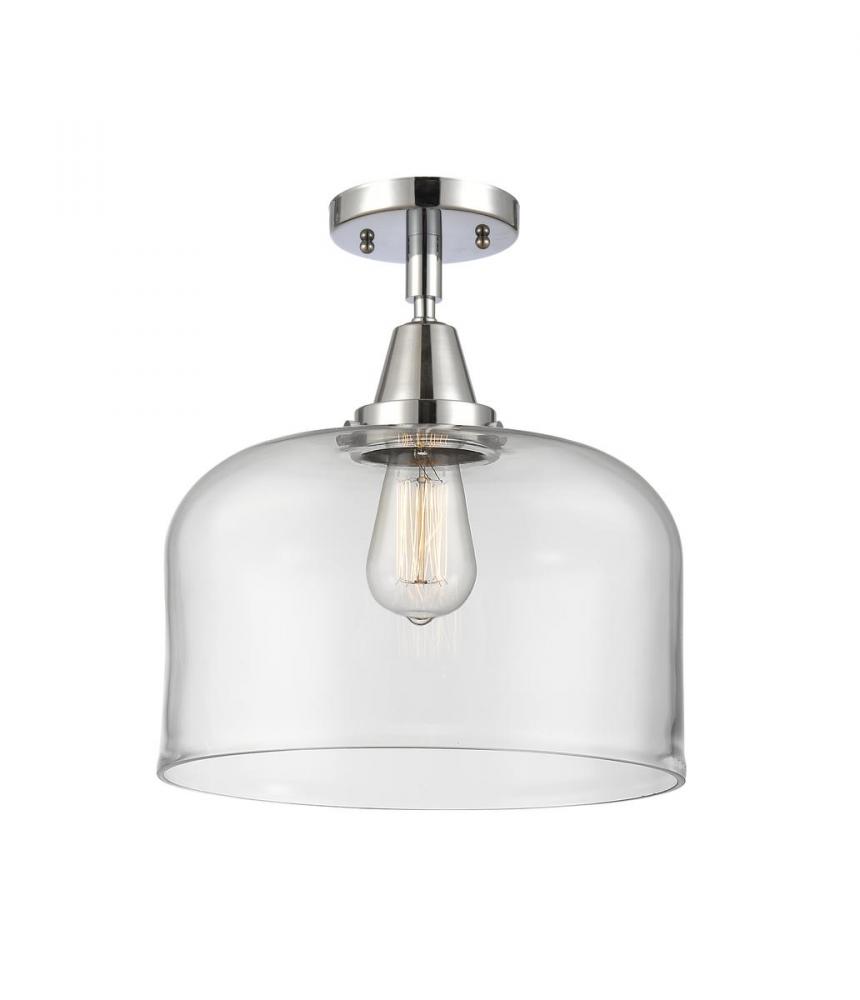 Bell - 1 Light - 12 inch - Polished Chrome - Semi-Flush Mount