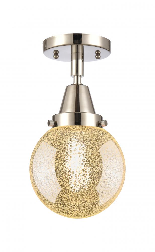 Beacon - 1 Light - 6 inch - Polished Nickel - Semi-Flush Mount