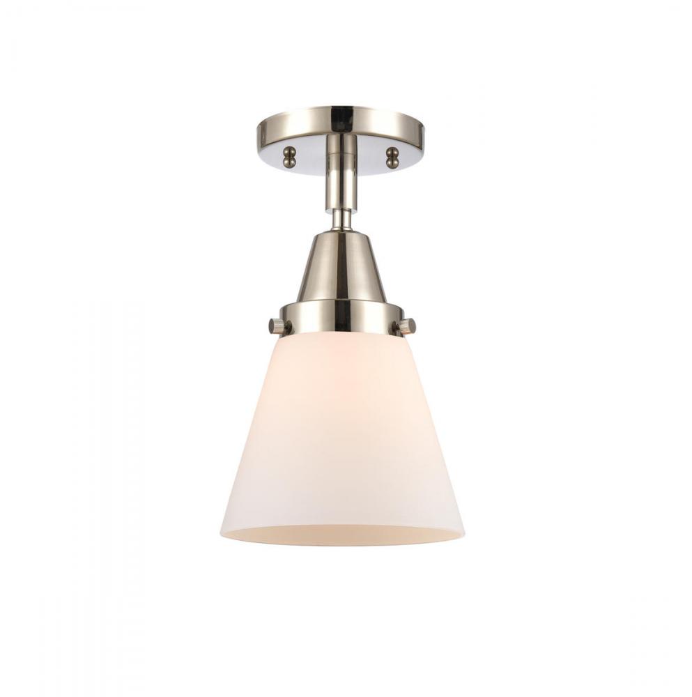 Cone - 1 Light - 6 inch - Polished Nickel - Semi-Flush Mount