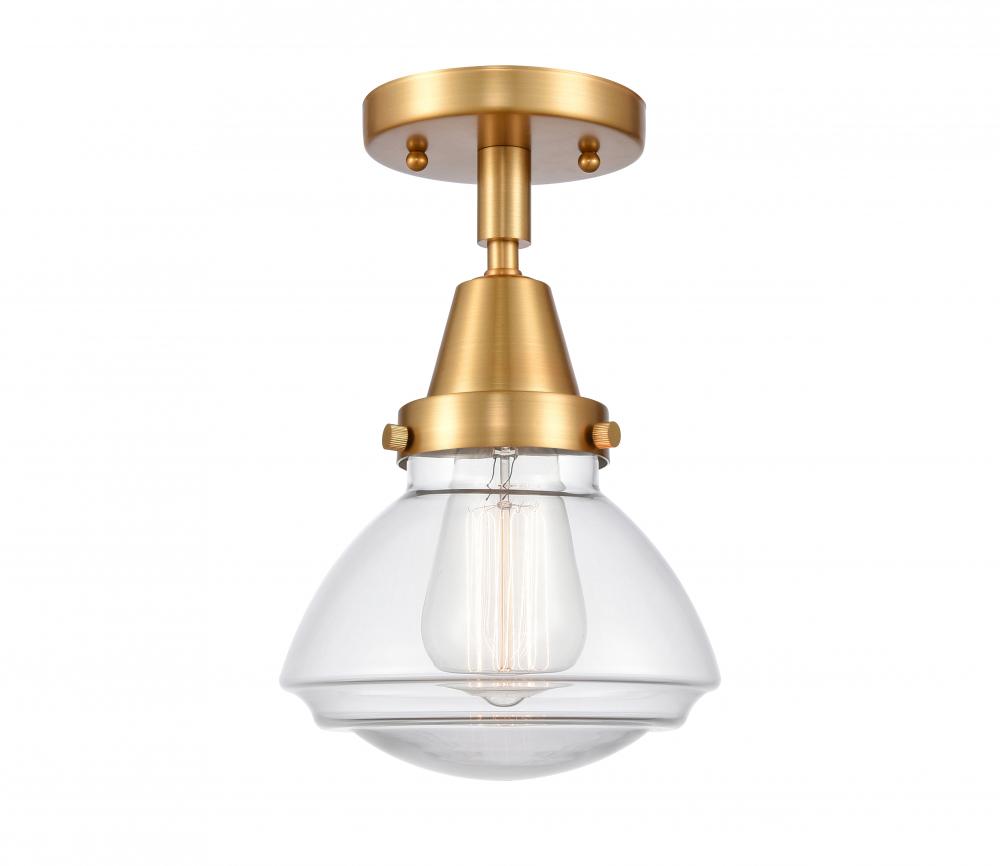 Olean - 1 Light - 7 inch - Satin Gold - Semi-Flush Mount