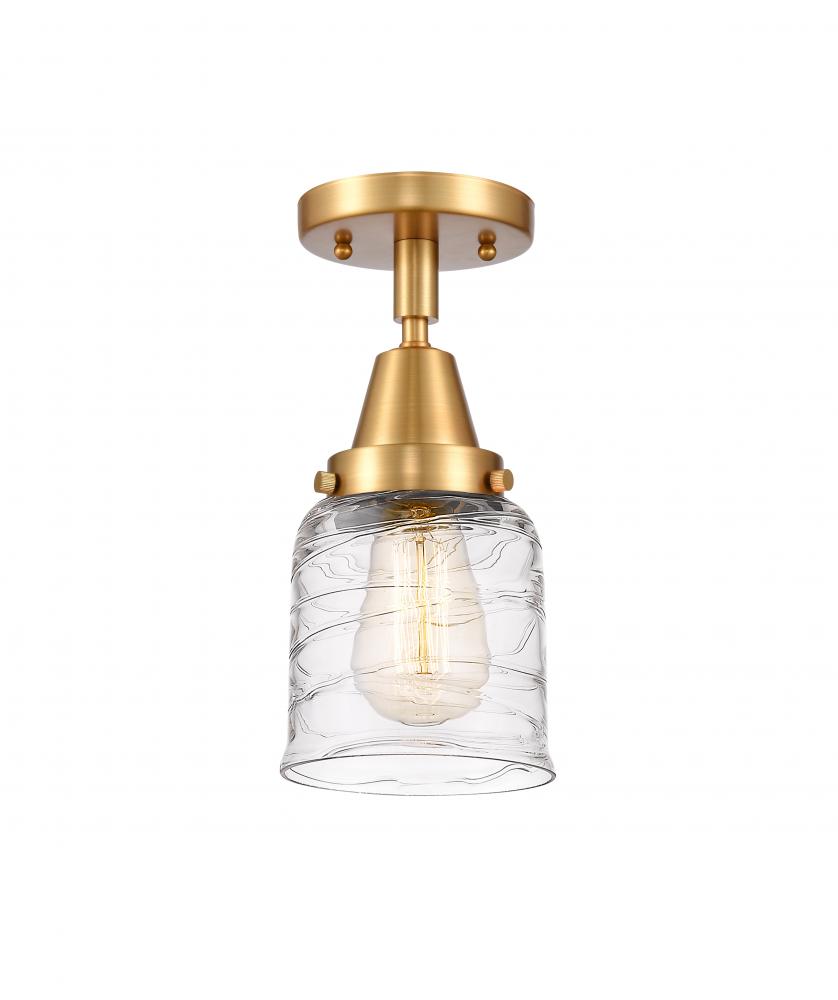 Bell - 1 Light - 5 inch - Satin Gold - Semi-Flush Mount