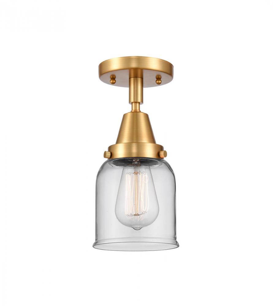 Bell - 1 Light - 5 inch - Satin Gold - Semi-Flush Mount
