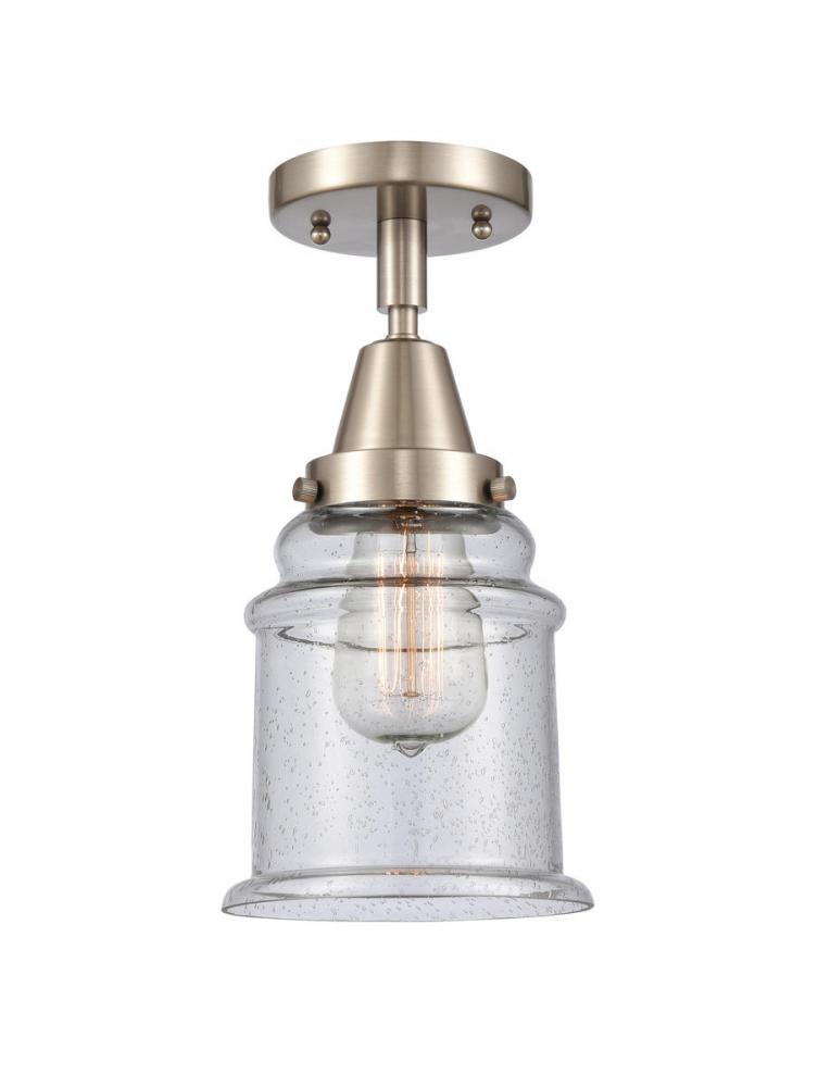 Canton - 1 Light - 6 inch - Brushed Satin Nickel - Semi-Flush Mount