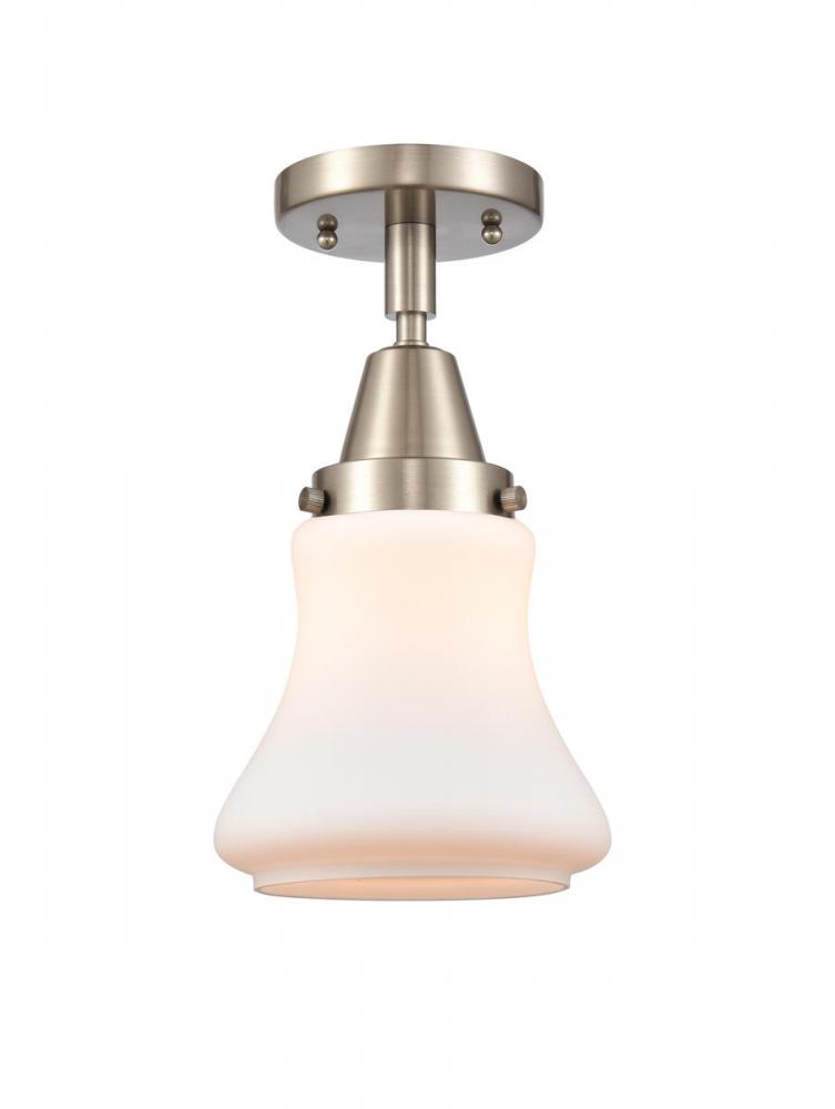 Bellmont - 1 Light - 6 inch - Brushed Satin Nickel - Semi-Flush Mount