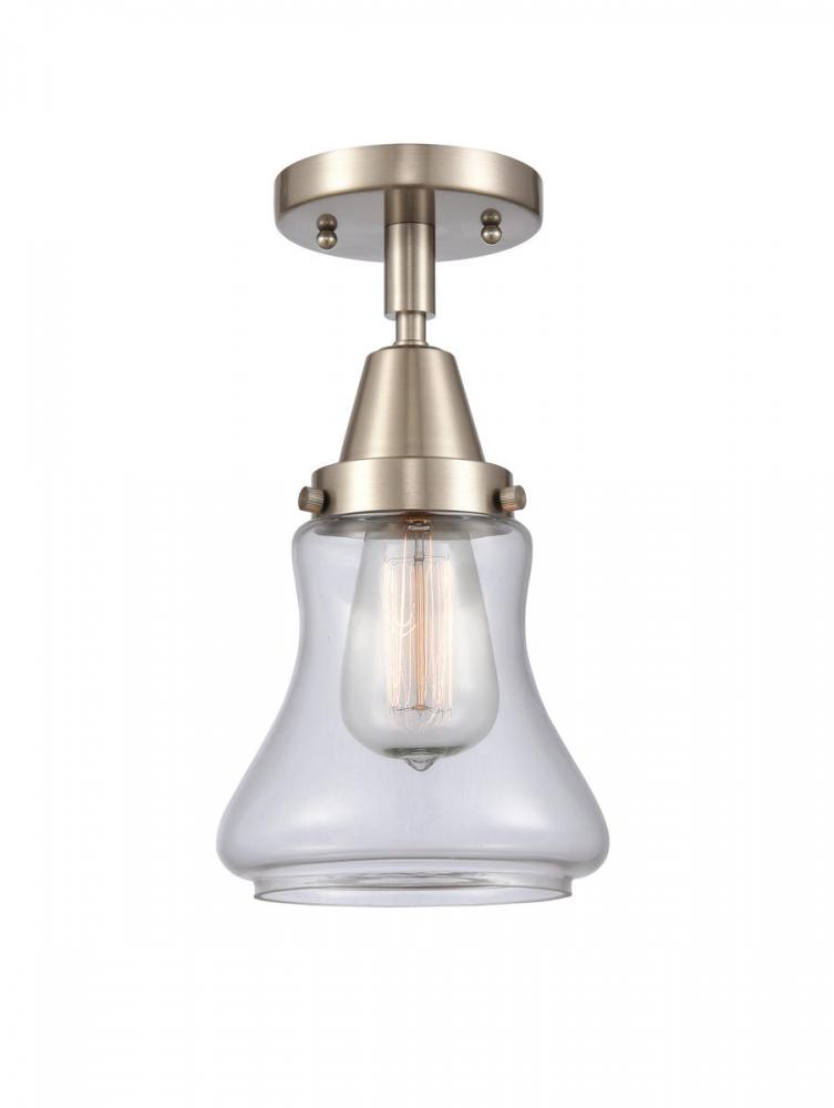 Bellmont - 1 Light - 6 inch - Brushed Satin Nickel - Semi-Flush Mount