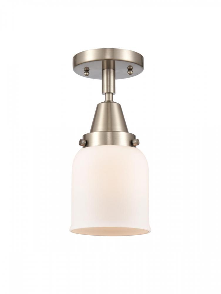 Bell - 1 Light - 5 inch - Brushed Satin Nickel - Semi-Flush Mount