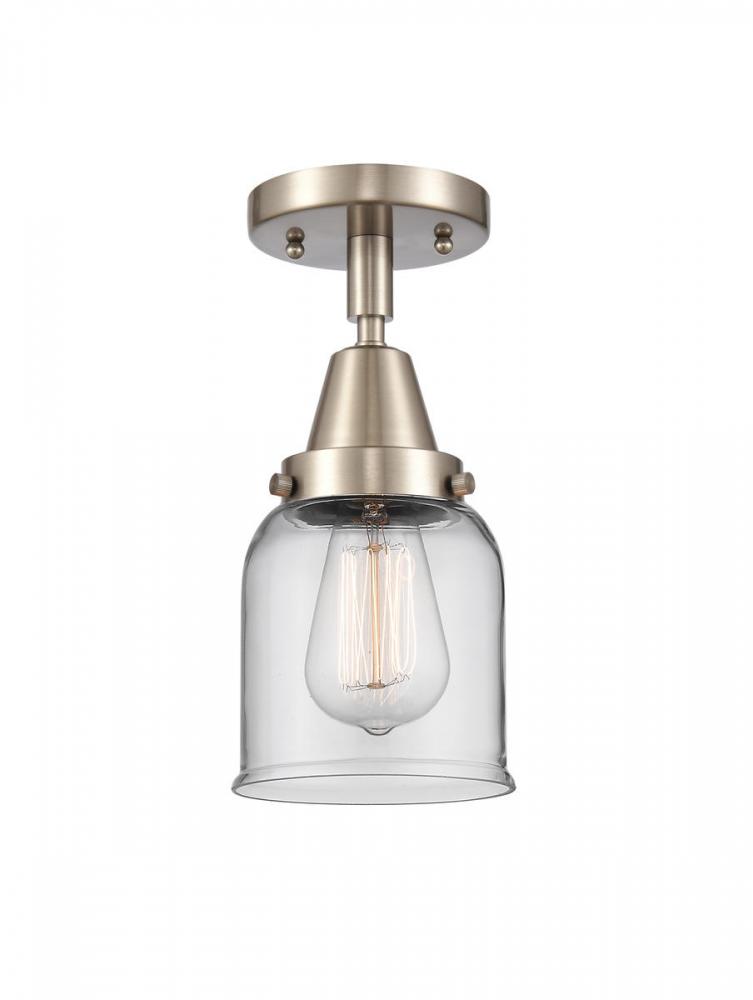 Bell - 1 Light - 5 inch - Brushed Satin Nickel - Semi-Flush Mount