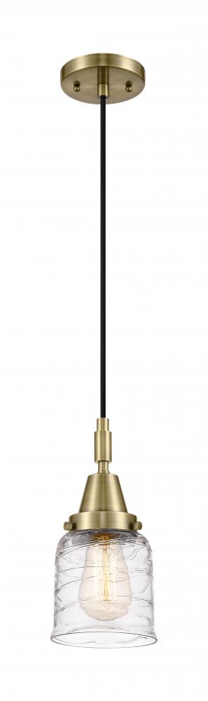 Bell - 1 Light - 5 inch - Antique Brass - Mini Pendant