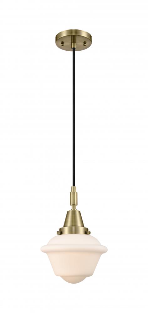 Oxford - 1 Light - 8 inch - Antique Brass - Mini Pendant