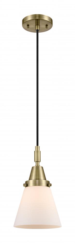 Cone - 1 Light - 6 inch - Antique Brass - Mini Pendant