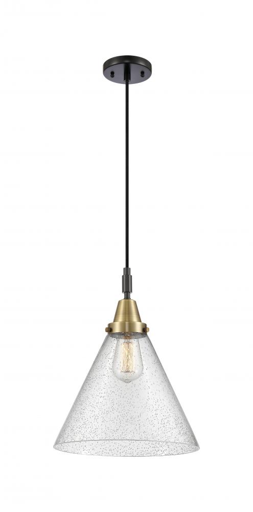 Cone - 1 Light - 12 inch - Black Antique Brass - Mini Pendant