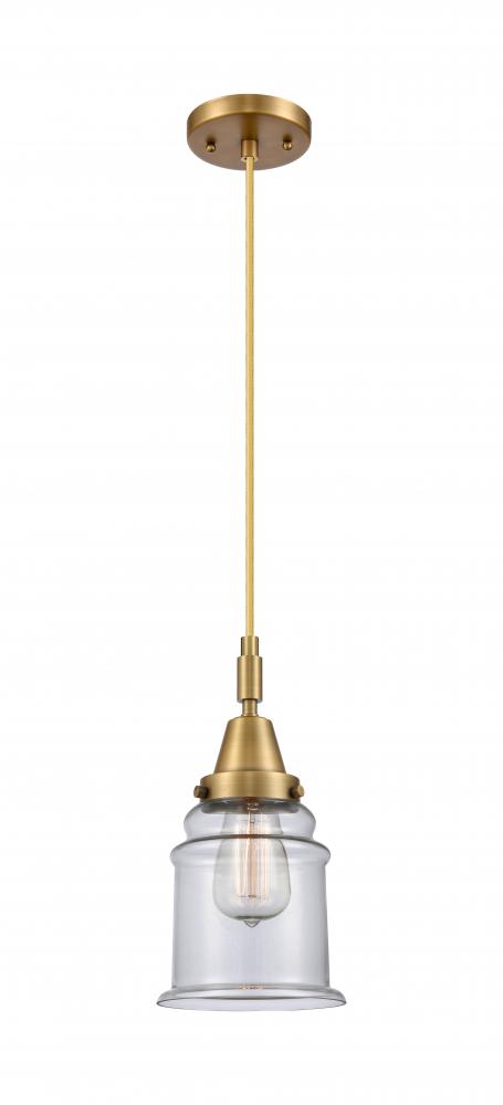 Canton - 1 Light - 7 inch - Brushed Brass - Mini Pendant