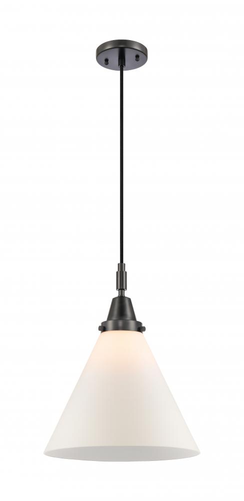 Cone - 1 Light - 12 inch - Matte Black - Mini Pendant