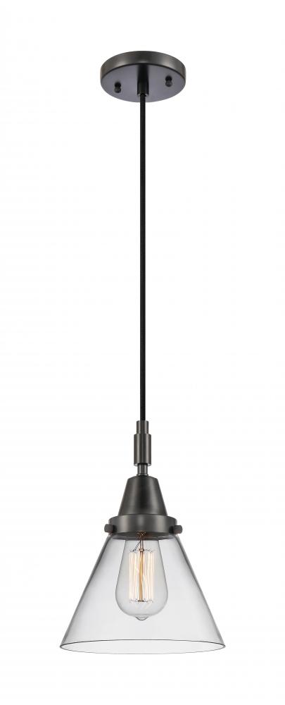 Cone - 1 Light - 8 inch - Matte Black - Mini Pendant