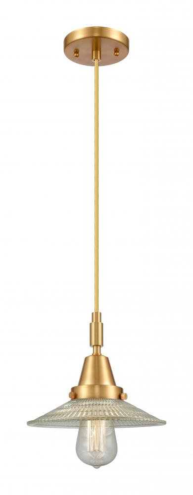 Halophane - 1 Light - 9 inch - Satin Gold - Mini Pendant