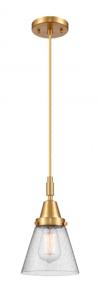 Cone - 1 Light - 6 inch - Satin Gold - Mini Pendant