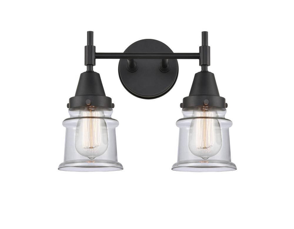 Canton - 2 Light - 14 inch - Matte Black - Bath Vanity Light