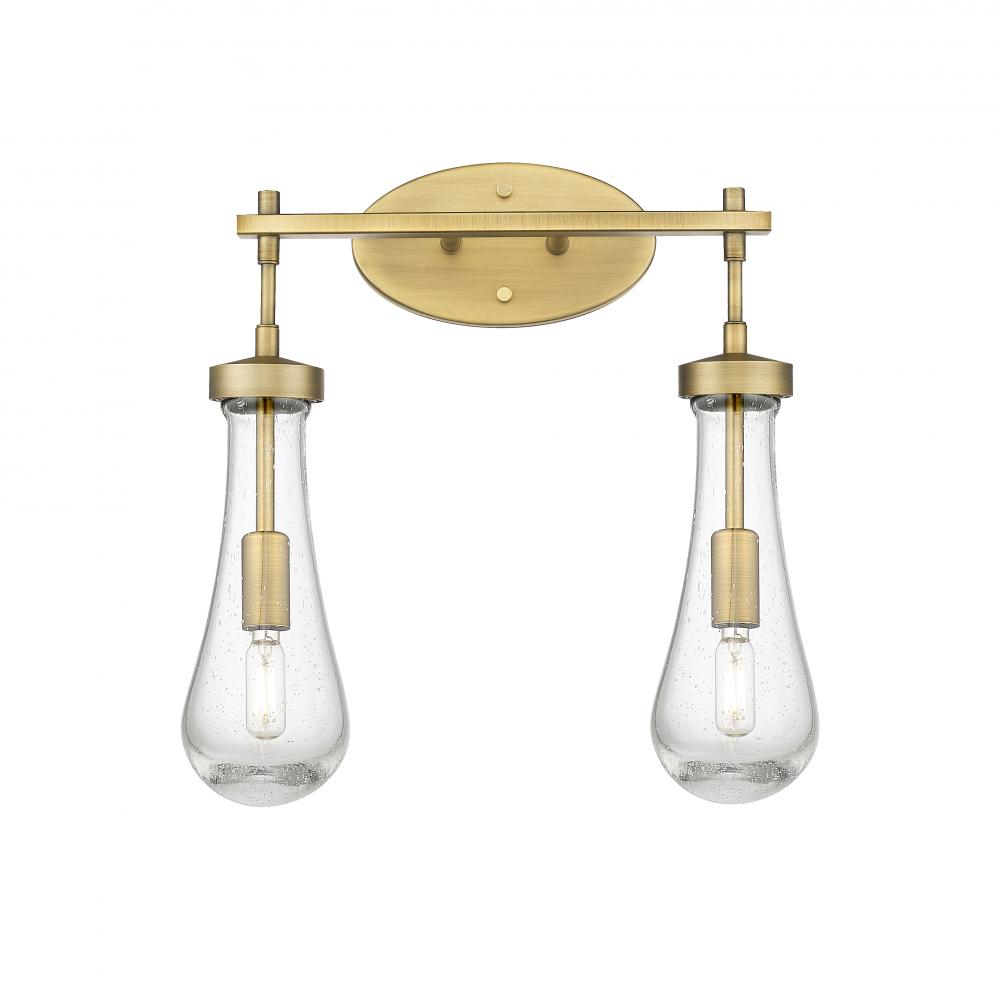 Owego - 2 Light - 17 inch - Brushed Brass - Bath Vanity Light