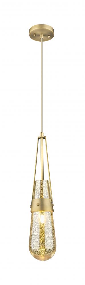 Milan - 1 Light - 4 inch - Brushed Brass - Pendant