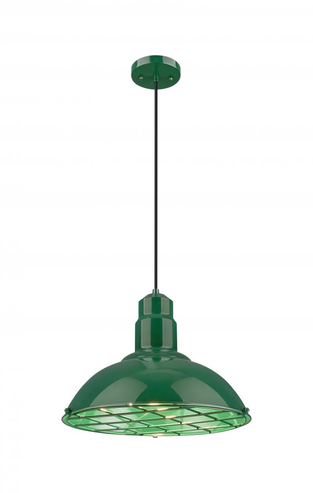 Langston - 1 Light - 16 inch - Green - Cord hung - Pendant