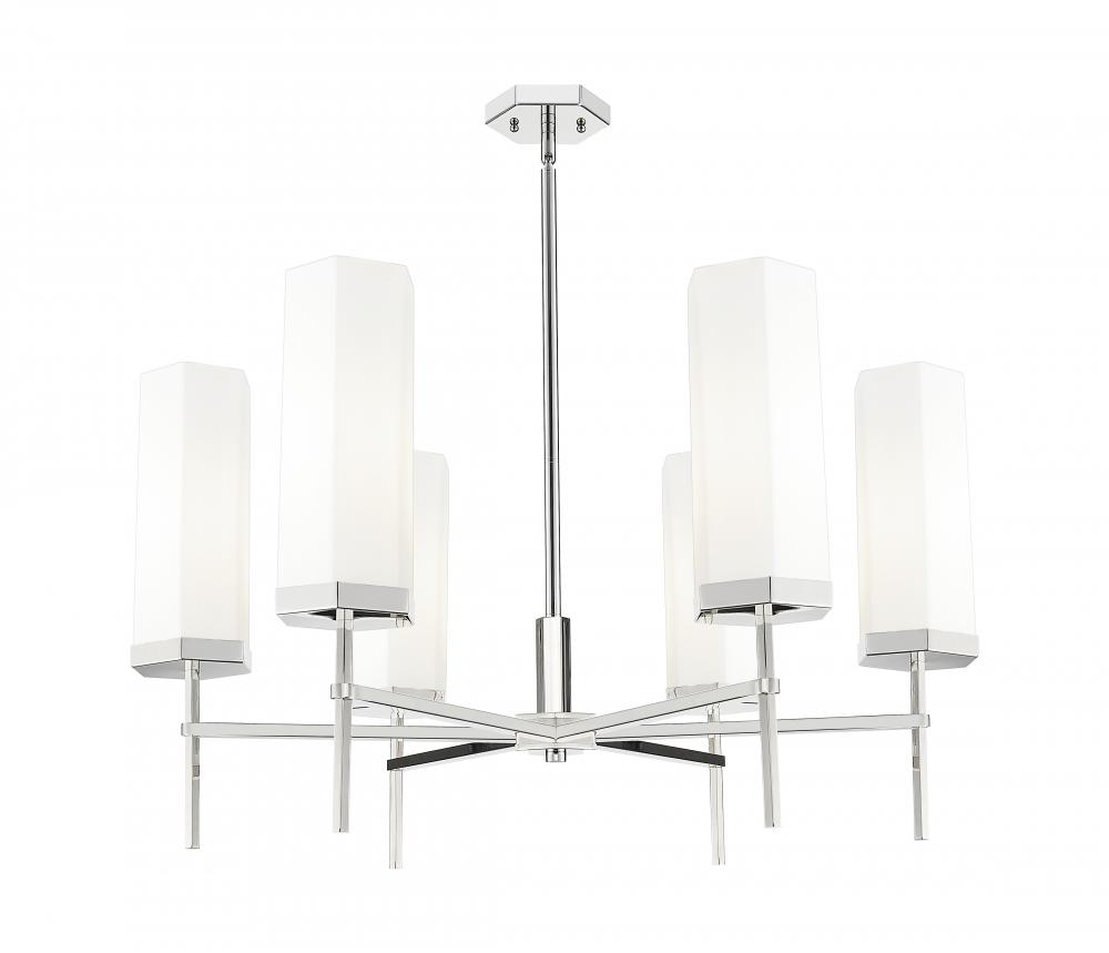 Blakeley - 6 Light - 32 inch - Polished Nickel - Chandelier